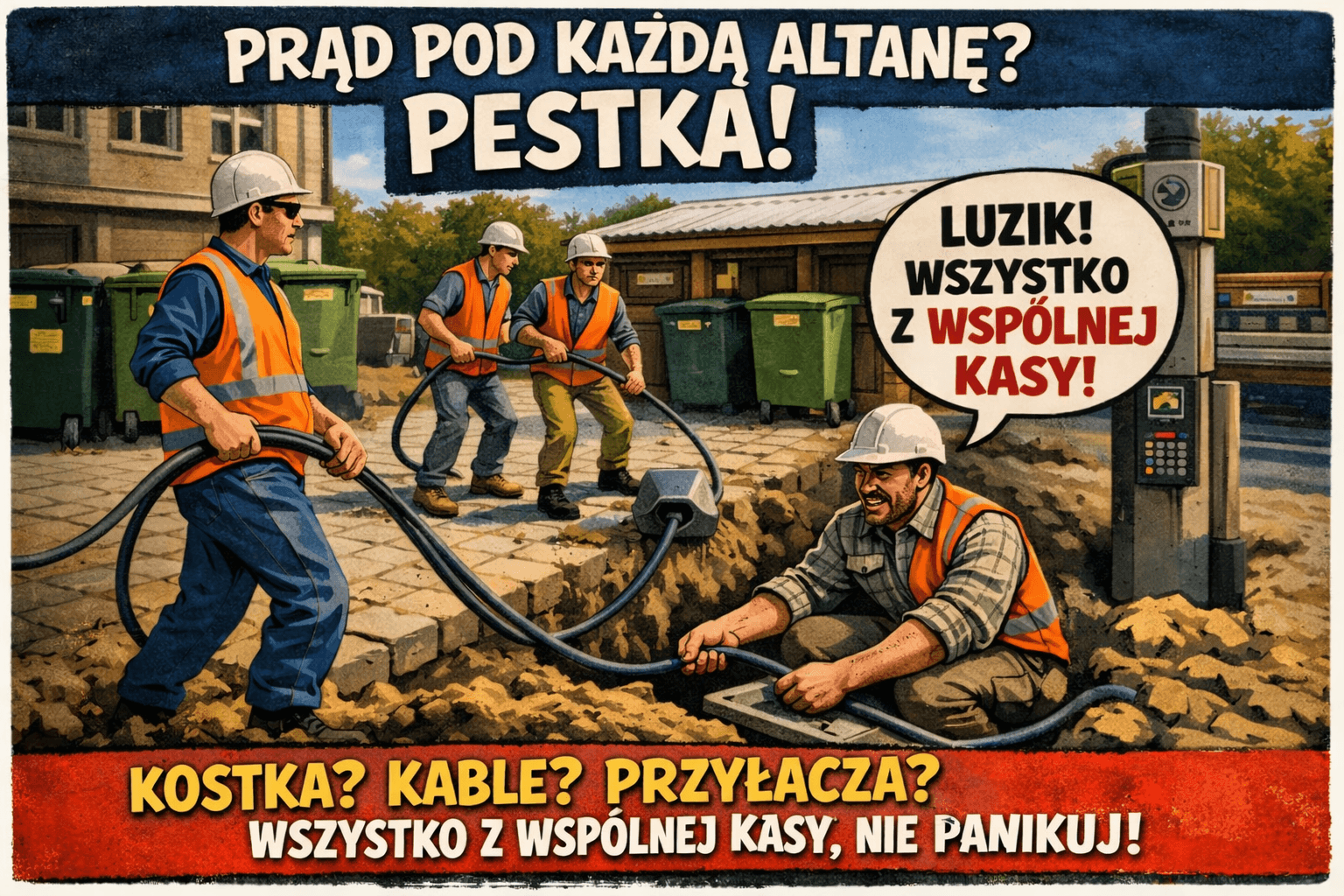 Osiedle zdewastowane przez ciężki sprzęt. Tak się nie odśnieża.